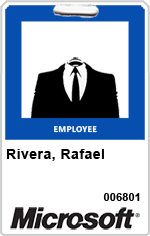 Spoof Microsoft staff identity pass