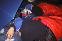 Mark Wilson sleeping rough at Byte Night 2007