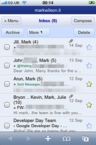 Google Mail on the iPhone