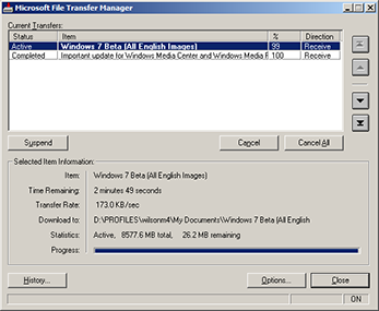 Microsoft File Transfer Manager