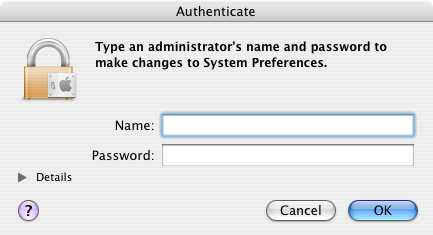 OS X authentication