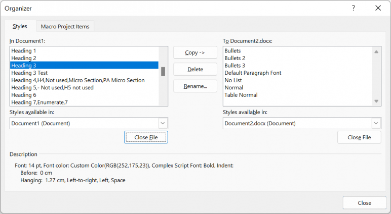 Copying a style from one Word document to another - markwilson.it