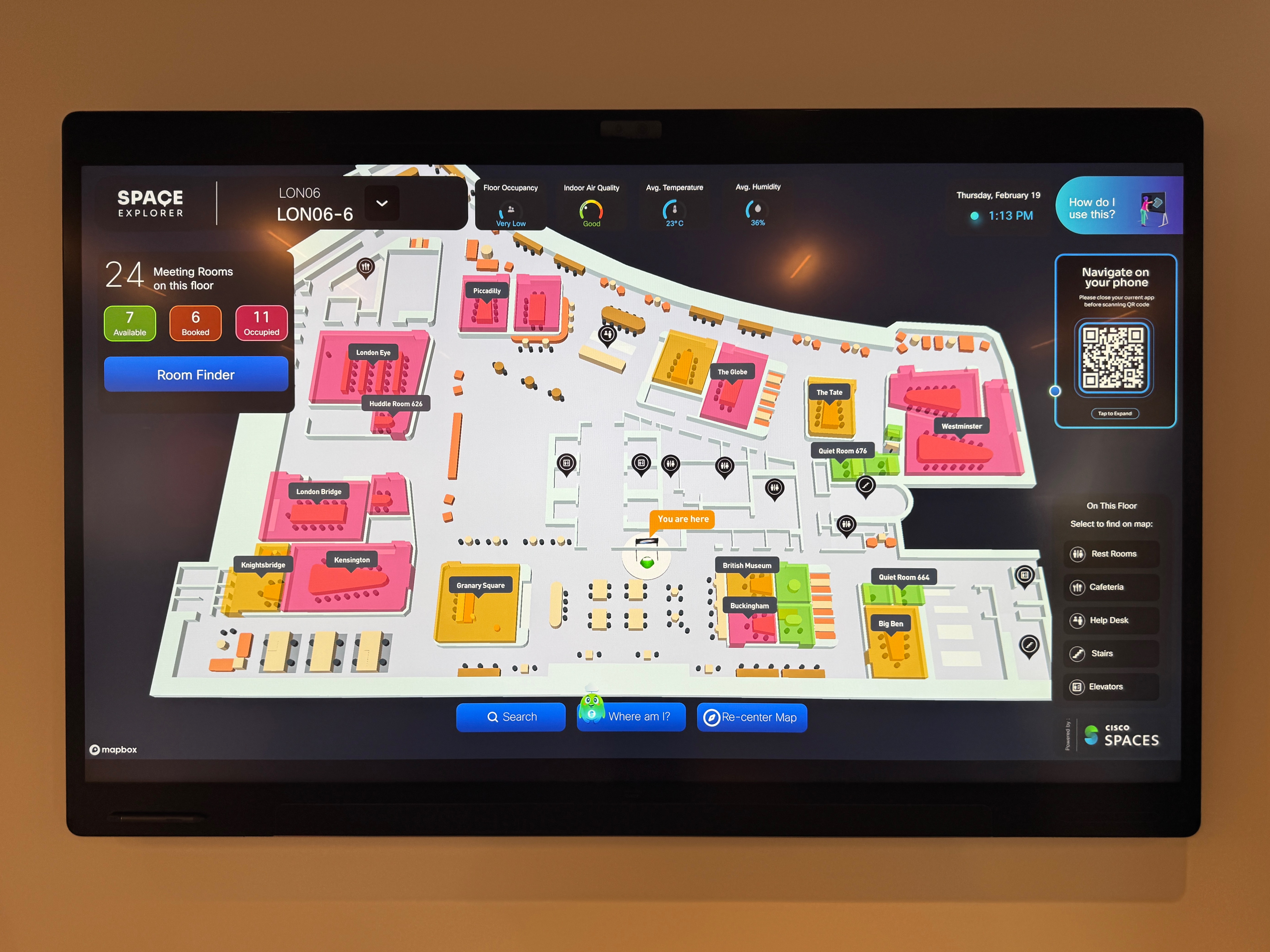 Cisco Workspace London Space Explorer