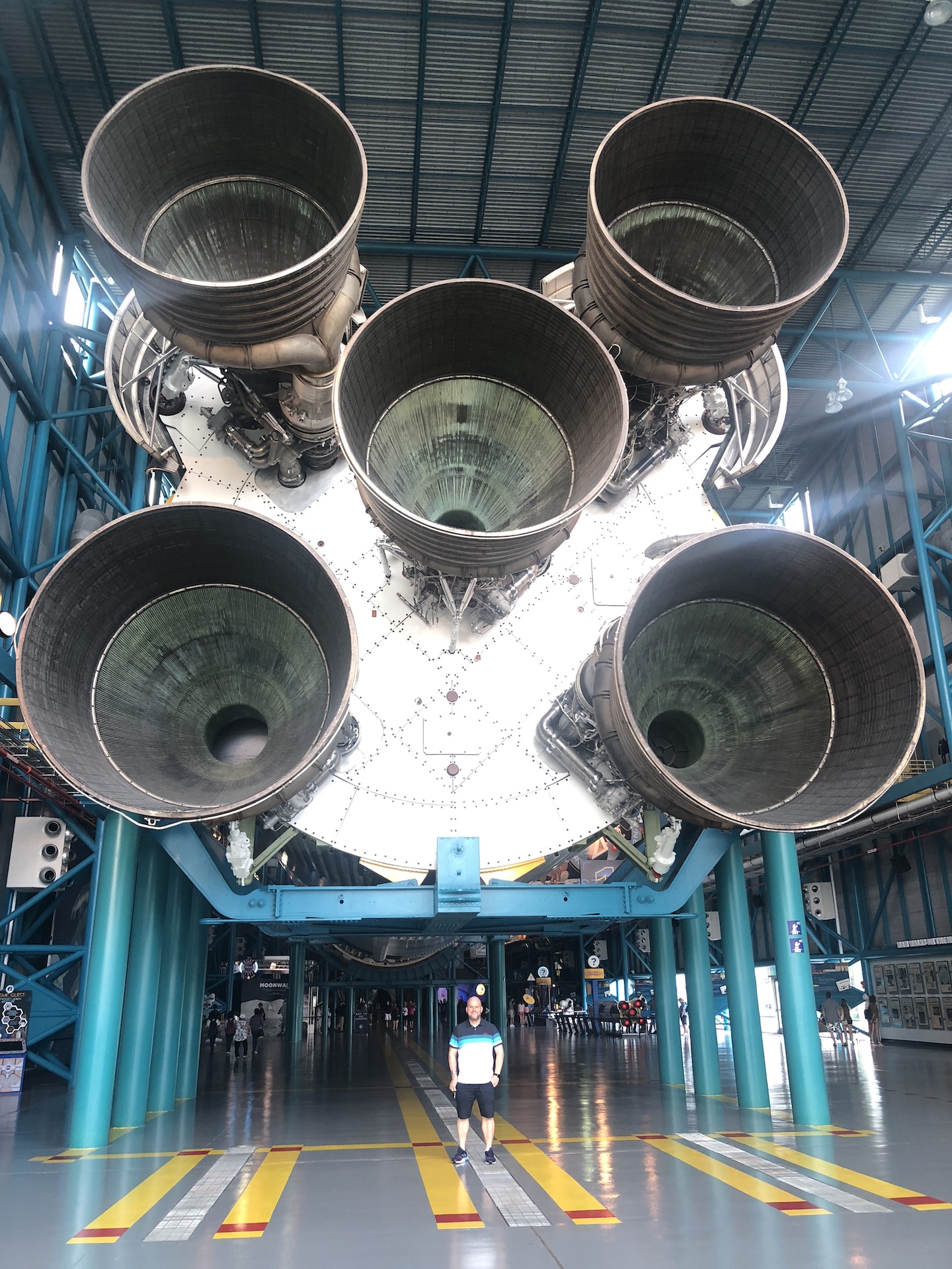 Me, standing beneath the Saturn V at Kennedy Space Center Me, standing beneath the Saturn V at Kennedy Space Center